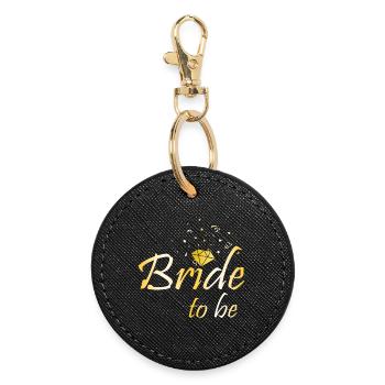 Bride to be - Round Keyring - black - Front