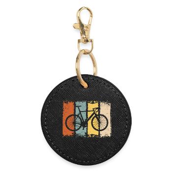 Bicycle - Round Keyring - black - Front