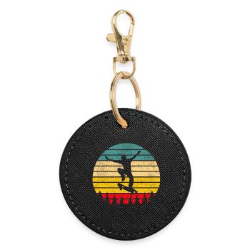 Skater Skateboard - Porte-clés rond - noir - Devant
