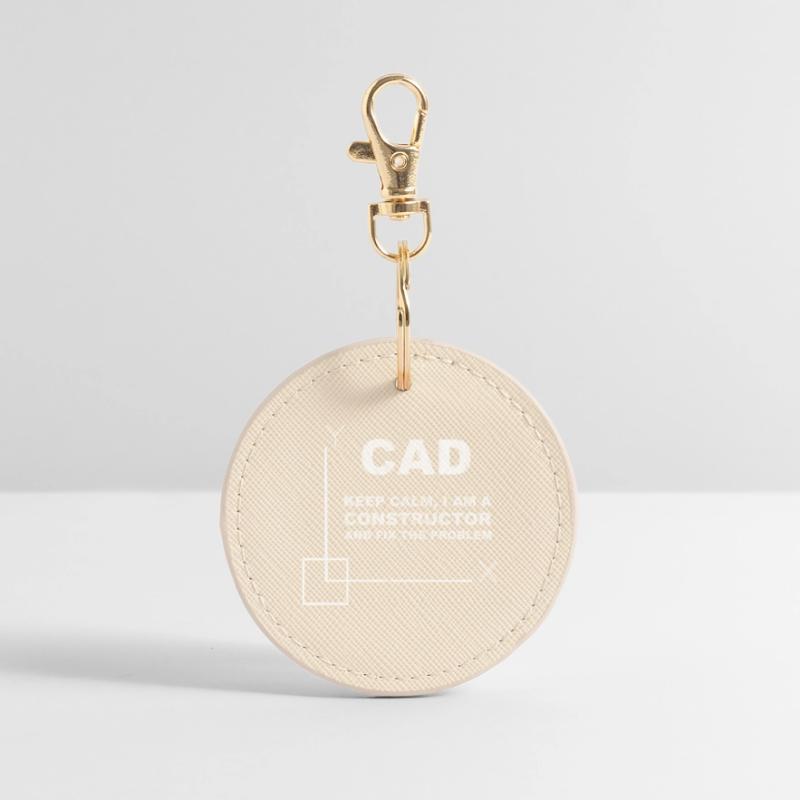 CAD Keep Calm Constructor Engineering Runder Schlüsselanhänger