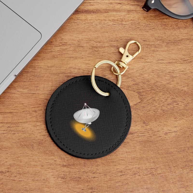 Satellite dish as a design element Round Keyring
