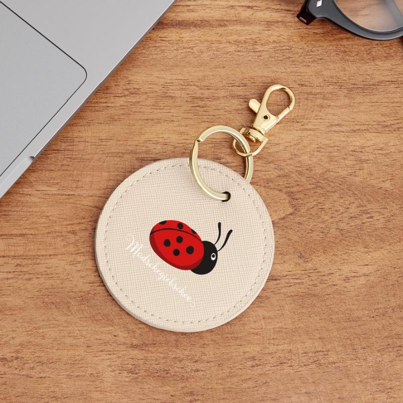 Modschegiebchen Ladybug Saxon Gift Idea Round Keyring