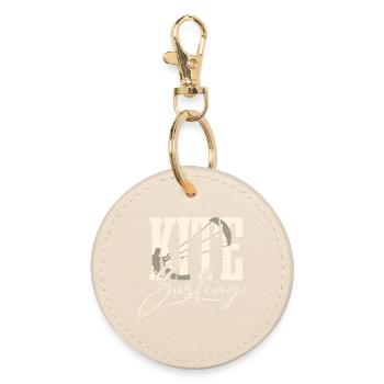 Kitesurfen Kitesurfer Kiteboard Kitesurfing - Round Keyring - oyster - Front