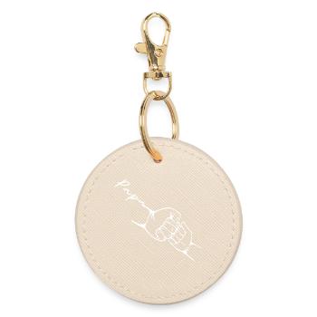 Father and Son Baby Matching Clothing Set - Round Keyring - oyster - Front