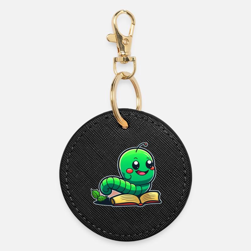 Rat de bibliothèque - Porte-clés rond - noir