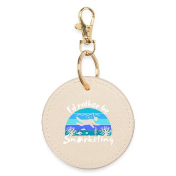 I'd rather be snorkeling - Beach Lover - Runder Schlüsselanhänger - Auster - Vorne