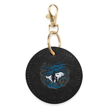Ethereal Whispers - Round Keyring - black - Front