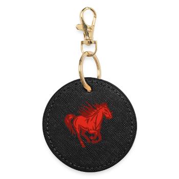 Demonic Horse - Round Keyring - black - Front