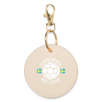 nous aimons le handball suède Équipe Handballeur EM icône - Porte-clés rond - huître - Devant