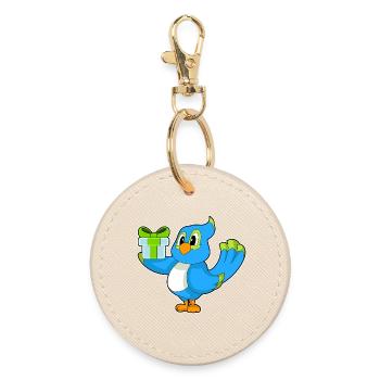 Parrot Birthday Package - Round Keyring - oyster - Front