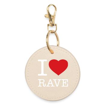 J’ADORE LA RAVE - Porte-clés rond - huître - Devant