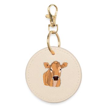 Cow Cows - Round Keyring - oyster - Front