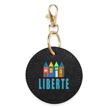 anniversary. Anniversary Decade. humor. funny - Round Keyring - black - Front