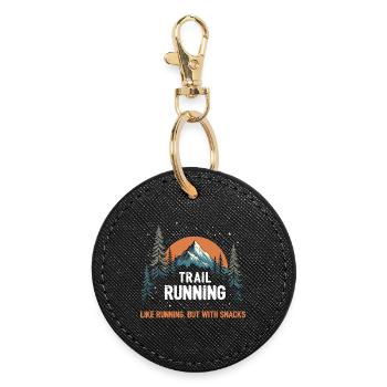Ultra course à pied - Porte-clés rond - noir - Devant
