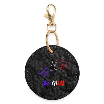 At the GALOP Blue White Red - Round Keyring - black - Front