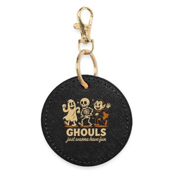 Les goules veulent juste s’amuser Conception d’Halloween - Porte-clés rond - noir - Devant