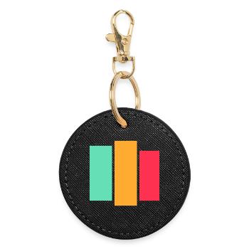 Palette néon Tri Block - Porte-clés rond - noir - Devant