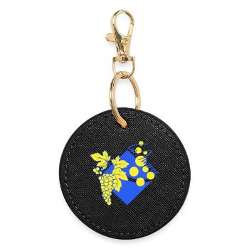 Logo revisited the Marne - Round Keyring - black - Front