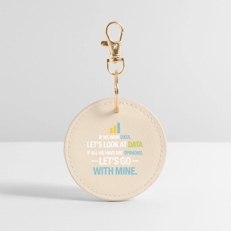 Let's Look At Data - Data Science Statistics Data Round Keyring