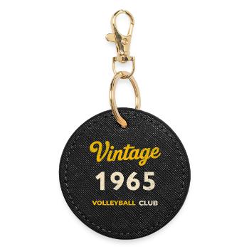 Millésime 1965 – Basket-ball Club Rétro Année de naissance - Porte-clés rond - noir - Devant