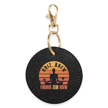 Coffee Withdrawal Ex-Coffee Drinker Quit Brew - Round Keyring - black - Front