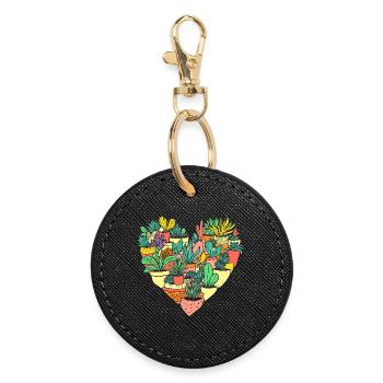 Garten- Und Pflanzenliebhaber Geschenke - Runder Schlüsselanhänger - Schwarz - Vorne