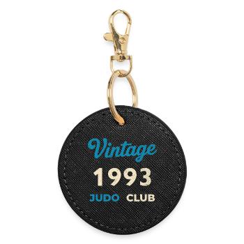 Cadeau rétro de l’année de naissance du Judo Club vintage 1993 - Porte-clés rond - noir - Devant