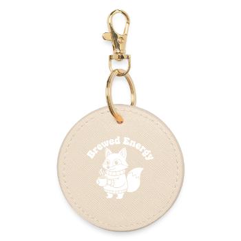 Modèle de pull Coffee Fox - Porte-clés rond - huître - Devant