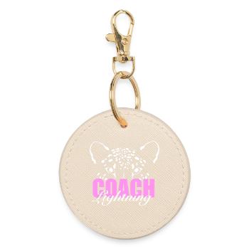 Lightning Coaches T-Shirt  - Runder Schlüsselanhänger - Auster - Vorne