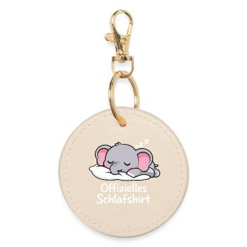 Offizielles SCHLAFSHIRT Elephant - Runder Schlüsselanhänger - Auster - Vorne