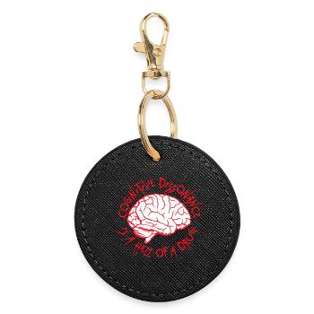 Cognitive Dissonance Is A Hell Of A Drug Saying - Round Keyring - black - Front