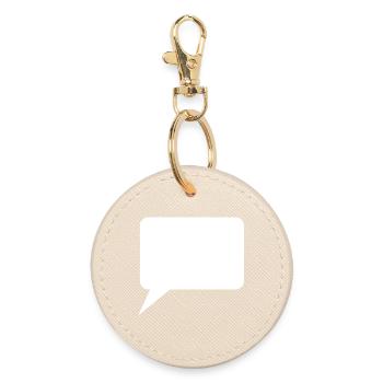 Personalize your own speech bubble comic - Round Keyring - oyster - Front
