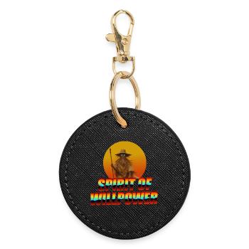 Joueur d’arts martiaux - Porte-clés rond - noir - Devant