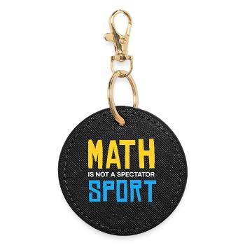 Mathe ist kein Zuschauen-Sport - Runder Schlüsselanhänger - Schwarz - Vorne