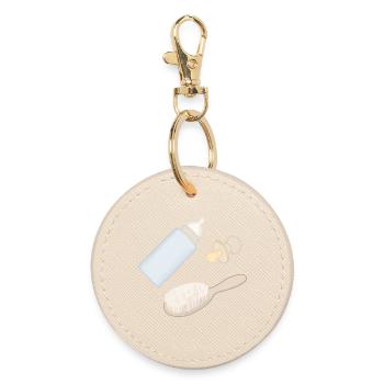 Baby Care Essentials - Round Keyring - oyster - Front