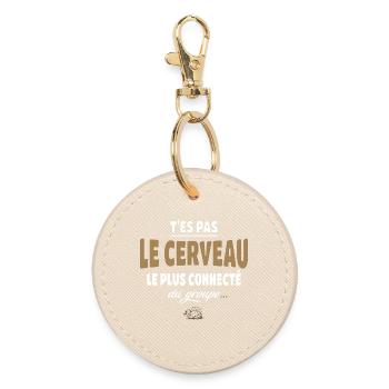 T’es pas le cerveau le plus connecté du groupe - Porte-clés rond - huître - Devant