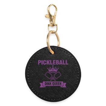 Pickleball Dink Queen Joueur drôle Adore le pickleball - Porte-clés rond - noir - Devant