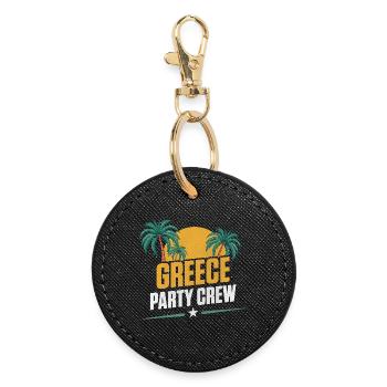 Équipe du parti grec - Porte-clés rond - noir - Devant