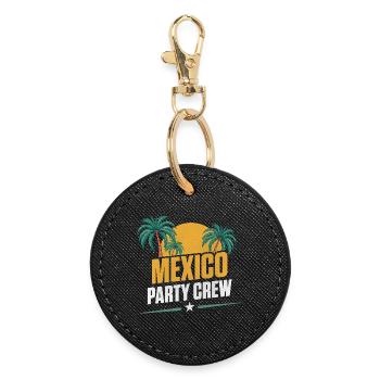 Mexiko Party Crew - Runder Schlüsselanhänger - Schwarz - Vorne