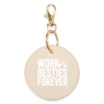 Meilleures amies du travail pour toujours - Porte-clés rond - huître - Devant