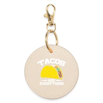 tacos are everything - Runder Schlüsselanhänger - Auster - Vorne