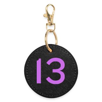 13 - Round Keyring - black - Front