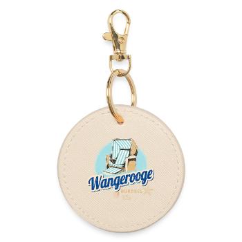 Wangerooge in Friesland Deutschland Insel Souvenir - Runder Schlüsselanhänger - Auster - Vorne