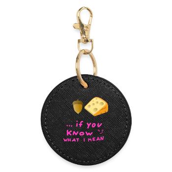 Acorn Cheese Youth Word Acorn Cheese Hygiene Body - Round Keyring - black - Front