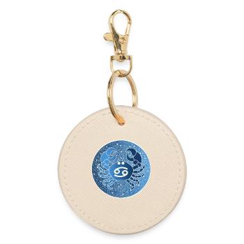 Astrological sign: cancer - Round Keyring - oyster - Front