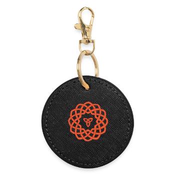 Celtic flower - Round Keyring - black - Front