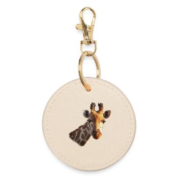 Giraffe,gesicht, tolle geschenke tiermotiv - Runder Schlüsselanhänger - Auster - Vorne
