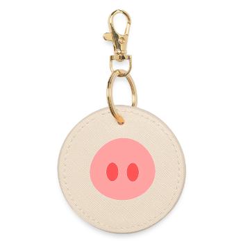 Pig - Round Keyring - oyster - Front