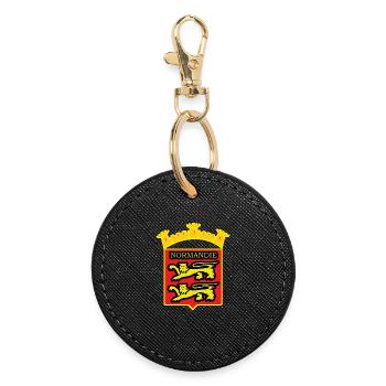 LION DE NORMANDIE - Porte-clés rond - noir - Devant