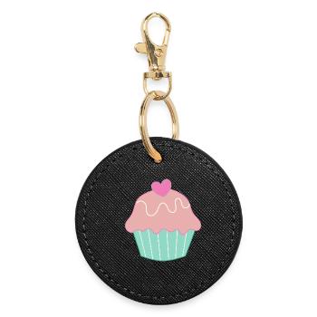 kochen backen Kuchen cupcake Geschenk Mutter - Runder Schlüsselanhänger - Schwarz - Vorne